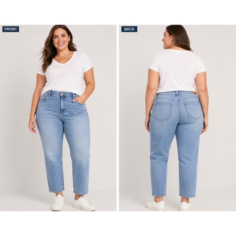 J. Jill Boyfriend Straight Leg Ankle Jeans Plus Size 20W Light Wash Stretch